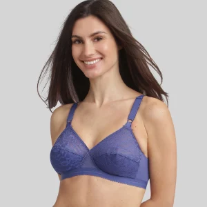 Soutien-gorge emboîtant sans armatures bleu cobalt Cœur Croisé 165