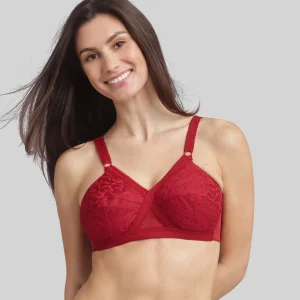 Soutien-gorge emboîtant sans armatures rouge velours Cœur Croisé 556