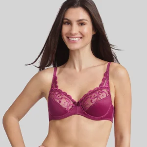Soutien-gorge emboîtant avec armatures violet imperial Essential Elegance Broderie